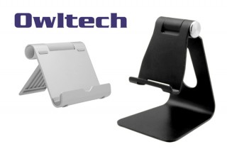 角度調整も自由自在！ シンプルデザインのスマホ・タブレット用アルミスタンド発売。オウルテックより