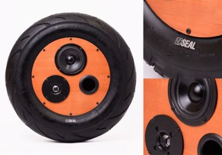 予想外にカッコイイ！ 廃タイヤをそのまま使った「SEALスピーカー」が50個限定で販売開始。モンドデザインより