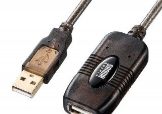 サンワサプライ、通常の規格を超えてUSBを30m延長できるリピーターケーブルを発売