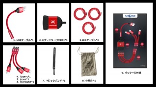 4段階コンビネーションで長さも分岐も自由自在！ フレキシブル充電ケーブル「MiguBear」発売