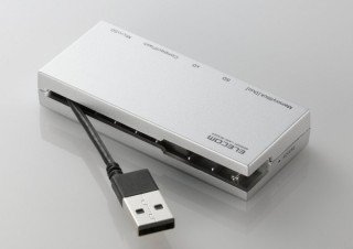 エレコム、持ち運びに便利なケーブル収納タイプのUSBカードリーダ/ライタ2機種