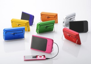 サンワサプライ、iPhoneやMP3プレーヤーで使えるポータブルスピーカ