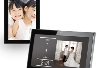 マウス、スマートデザインの7型デジタルフォトフレーム