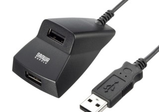 サンワサプライ、USBポートを手元に延長できるUSB 2.0ハブ