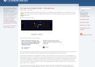 Googleホリデーロゴ「パックマン」、合計480万時間使用される