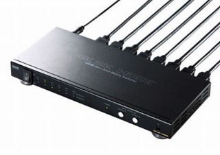 6台のHDMI機器を接続し2台のテレビ等で映像出力できる「HDMIマトリックス切替器」