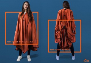 ヴィレヴァンより、テントに早変わりするジャケットコート「着るテント」発売