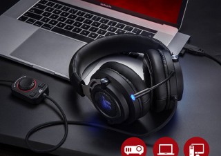 手元コントローラで素早く環境を調節できる、ゲーム用ヘッドセット「TT-EP006」発売
