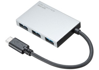 サンワサプライ、USB Aポートを4個拡張できる「超小型USB Type-Cハブ」を発売