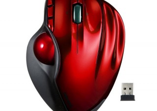 サンワサプライ、伸ばした状態の5本の指が自然にフィットするデザインのトラックボールを発売