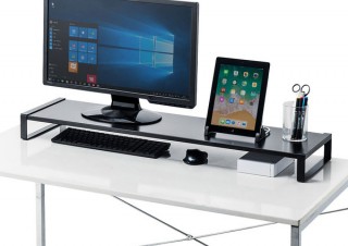 サンワサプライ、パソコン作業をするデスク上のスペースを有効活用できる3種の机上ラックを発売