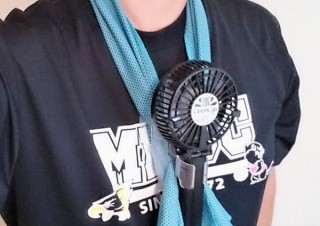 熱中症対策研究所、気化熱と風で身体を冷やす「濡らしたタオルと一体化する扇風機」を提案