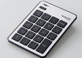 エレコム、最薄部6.5mmの超薄型設計「テンキーパッド」発売
