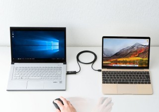 サンワサプライ、2台のパソコンをまるで1台のように扱えるUSB Type-Cリンクケーブルを発売