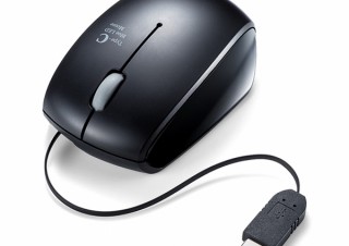 サンワサプライ、ケーブル巻取り式のUSB Type-C接続マウスを発売
