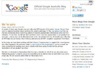 無線LANの個人情報収集を法令違反と豪当局が判断、グーグルは謝罪