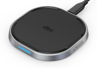 Anker、ブルーLEDとシルバーで洗練されたワイヤレス充電器販売開始、auコラボ第3弾