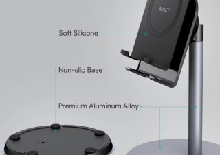 AUKEY、アルミ合金製で耐久性＆安定感抜群の卓上スマホスタンド「HD-T4」を発売