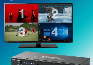 サンワサプライ、4台のHDMI機器映像を1台の画面に分割表示する画面分割切替器「400-SW030」発売