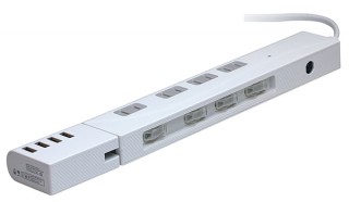 プリンストン、USB給電4ポートと電源タップ5個口を搭載したマルチタップを発売