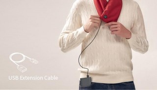 15秒で42℃まで暖める！ 約100gの軽量ヒートスカーフ発売。屋外ではモバイルバッテリーで使用可能