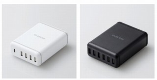 エレコム、5ポート/6ポートの多ポートを搭載した「USB AC充電器」発売