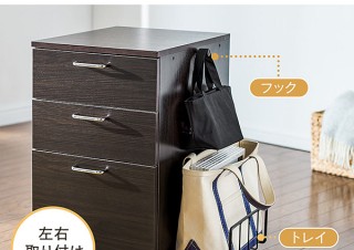 サンワサプライ、机の下に設置可能なカバン置き搭載木製デスクワゴン発売
