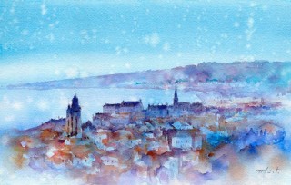 実店舗と同時にWeb展覧会も開催されている古山拓氏の個展「水彩で旅するヨーロッパ」