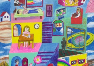 まるで覗いてみたような空想の世界が表現されている後藤友香氏の新作展「家」