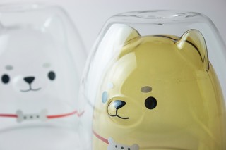 R&K JAPAN、内面に「しば犬」がデザインされた職人の手作りのダブルウォールグラスを発売