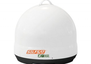 1台で地上波＋BS/110°CS放送の受信が可能な携行式アンテナ「SELFSAT DUAL」発売開始