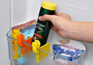 冷蔵庫のドアポケットをきれいに仕切る「クリップス 仕切りクリップ」発売