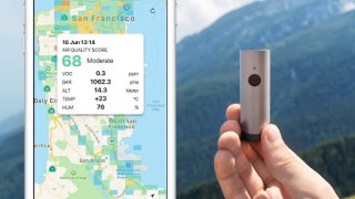 スマホと連動して大気汚染を検知する、パトロールデバイス「Atmotube PLUS」