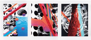 抽象的な概念を視覚化しようと試みている画家の松村咲希氏の個展「the eyes: they see」