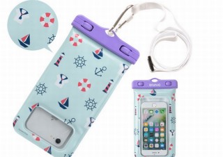 Hamee、水に浮くスマホ用防水ケースの夏デザイン「マリン／ブルー」を追加