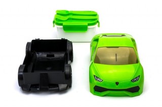 食べたあとも遊べちゃう！ ランボルギーニのお弁当箱に新色グリーンが登場