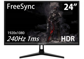 JAPANNEXT、HDR対応でTN系パネルを採用した24型ゲーミングディスプレイを発売