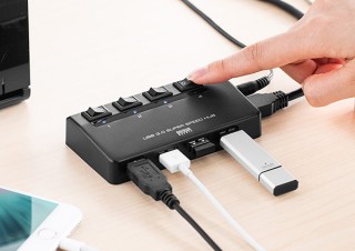 サンワサプライ、セルフパワーとバスパワー対応のUSB 4ポートハブ発売