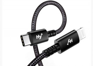 iPhoneを1時間で0→75％まで充電可能な急速充電対応Lightningケーブル「HY-PDLT1」