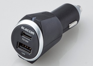 エレコム、車内でスマホを高速充電できるUSB PD対応の2種の車載充電器を発売