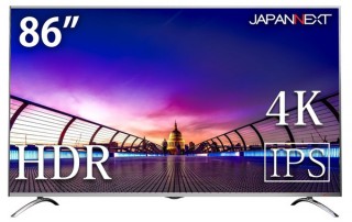 JAPANNEXT、IPSパネルを採用した86型HDR対応4Kディスプレイを発売