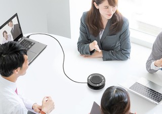 サンワサプライ、USBケーブルで使える全指向型マイク搭載マイクスピーカーフォン発売