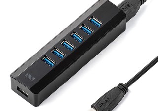 サンワサプライ、セルフパワーとバスパワー対応の7ポートUSBハブを発売
