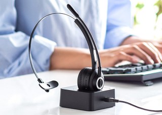 サンワサプライ、充電用クレードル付きBluetooth 5.0ワイヤレスヘッドセットを発売