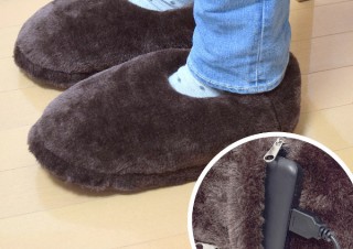 サンコー、USB給電でつま先からかかとまで温まる2種のヒーター内蔵スリッパを発売