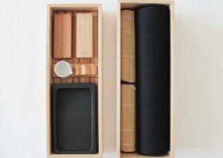 書道がしたくなる素敵デザインの道具箱とあづま袋のセット発売