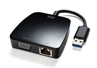 サンワサプライ、USBポートをVGAと有線LANに変換できるアダプタ「USB-CVU3VL1」を発売