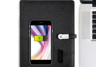 ソウイ、ワイヤレス充電対応でUSBメモリを搭載したA5サイズノート発売