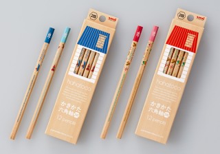 hahatocoシリーズより、木目の優しい風合いを生かした北欧デザインの鉛筆「リス＆家」「宇宙＆海」