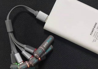 きびだんご、電圧1.5Vでリチウムポリマー使用のエコな充電池Pale Blueを発売